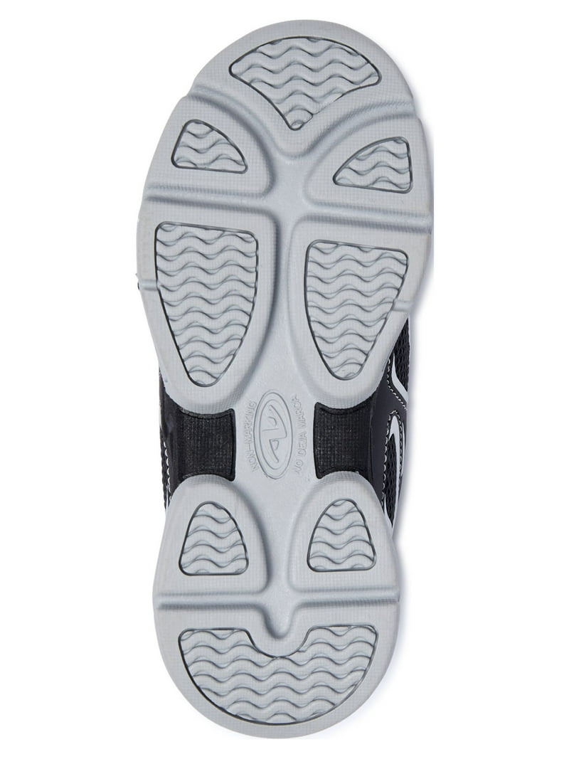 Athletic Works Boys' Black Two-Strap Synthetic Jogger Sneakers