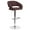 Brown Fabric, variant on Flash Furniture Erik Contemporary Black Vinyl Adjustable Height Barstool with Rounded Mid-Back and Chrome Base