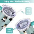 thumbnail image 5 of Gift for Dog Lovers Cute Dog Tumbler for Women - 40oz Dog Tumblers with Handle Straw and Lid Tumbler Cup Travel Coffee Mug, 5 of 7
