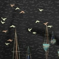 thumbnail image 1 of oneOone Velvet Black Fabric Tropical Bach Craft Projects Decor Fabric Printed By The Yard 58 Inch Wide, 1 of 4