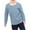 02-Blue, variant on Dezsed Kids Crewneck Sweatshirt Long Sleeve Cotton Crewneck Shirt Tops Girls Boys Loose Plain Tunic Cute Blouse 1-2 Years Dark Blue