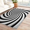thumbnail image 1 of 4x5 Abstract Rugs for Bedroom Living Room, Black and White Area Rug for Home Decor, Soft Machine Washable Non Slip Low Pile Indoor Carpet DTSX1024, 1 of 7