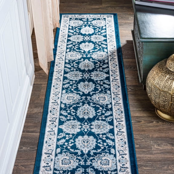 JONATHAN Y MODERN PERSIAN 2 x 10 Runner Rug, Cherie French Cottage - Navy/Ivory, MDP505E-210