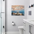 thumbnail image 2 of Sea Turtle Canvas Wall Art with Inspirational Quote, Coastal Ocean Turtle Artwork, Turquoise Beach Canvas Print, Modern Bathroom Wall Decor for Home, 2 of 6
