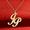 thumbnail image 2 of Personalized Two Initial Pendant Necklace Monogram in 14kt Gold Plated Sterling Silver, 2 of 4