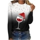 thumbnail image 2 of Puntoco - Camiseta de manga larga con cuello redondo y estampado de ciervos en 3D para mujer Puntoco Puntoco-5516, 2 of 5