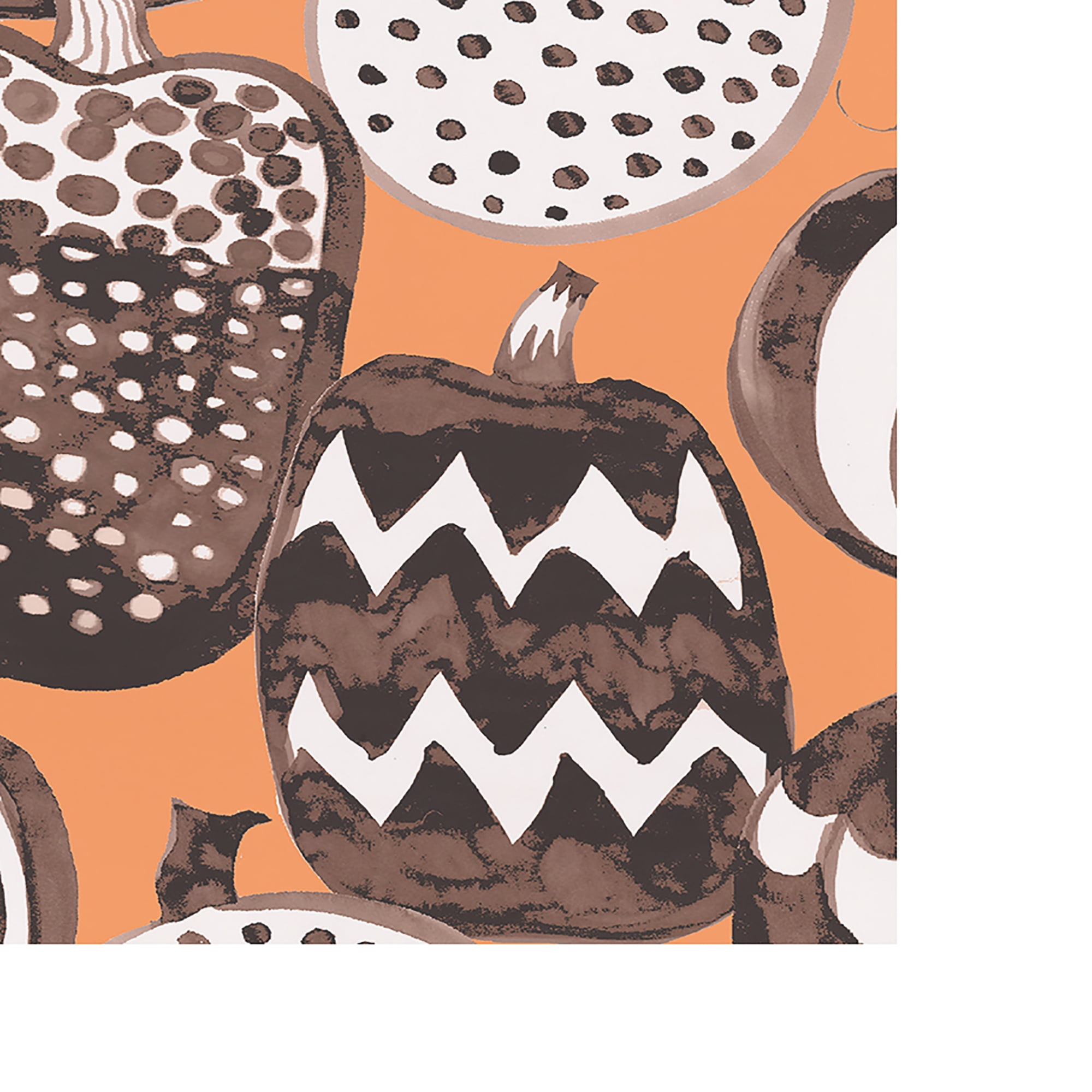Simply Daisy Pumpkins Galore 18x14 Inch Orange Halloween Print Placemat (Set of 4)