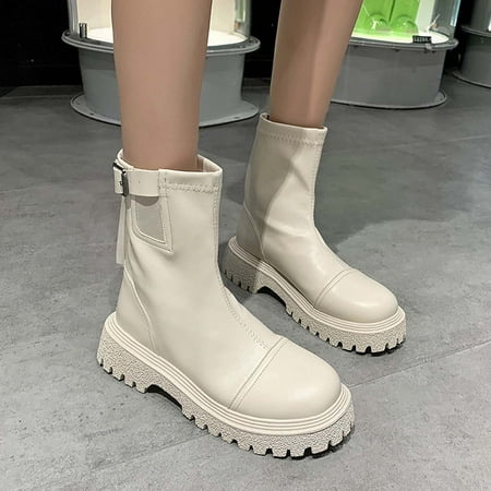 

Bnwani Work Boots Today s Deals Low Heel Boots Ziper Casual Warm Ankle-High Boots