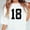 White, variant on Number 18 Eighteen Sports Jersey Fan Art Birthday Age Cool Gift Unisex T-Shirt, up to size 5XL