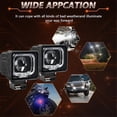 thumbnail image 5 of 3 Inch Led Pod Lights Off Road Driving Lights Spotlight Fog Lights Square Led Work Light For Truck Suv Atv Utv 2pcs, 5 of 5