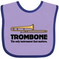 thumbnail image 3 of Inktastic Trombone Music Joke Band Boys or Girls Baby Bib, 3 of 4