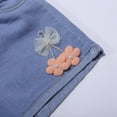 thumbnail image 4 of WOYY Little Girls Embroidery Denim Shorts Summer Elastic Waist Jean Shorts, Sizes 3-13, 4 of 5