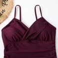 thumbnail image 3 of Traje de baño de una pieza con tirantes para mujer, sin espalda, sexy, vacaciones junto al mar (XL), rojo vino Likrtyny Para estrenar, 3 of 9