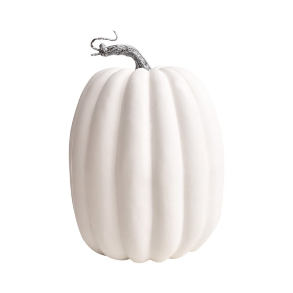 XHKUYI Large Artificial Pumpkins 10.24 inches, Realistic Decorative Pumpkins with Stems, Faux Pumpkins for Autumn Harvest Thanksgiving Home Kitchen Table Centerpieces Decor