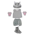 thumbnail image 2 of Juego de 5 piezas de disfraces de felpa de animales para niños, con forma de , sombrero incluido, pantalones cortos, guantes, zapatos para fiesta Zulema Pijamas de animales para niños, 2 of 8