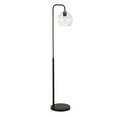 thumbnail image 4 of Evelyn&Zoe Harrison Arc Floor Lamp with Glass Shade, Blackened Bronze/Clear, 4 of 13