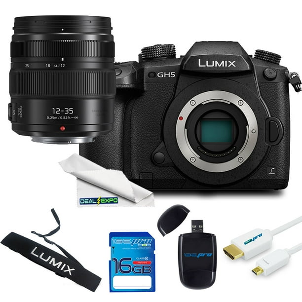 Panasonic Lumix DCGH5 Mirrorless Micro Four Thirds Digital Camera + 12