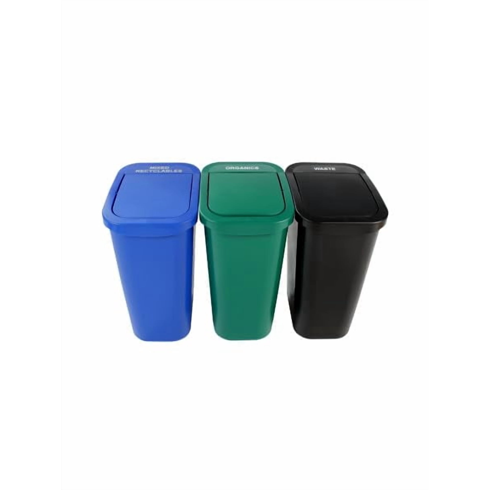 City Box 7 Gallon Plastic Trash Can with Lid, Indoor & Outdoor Garbage Bin for Residential, Business & Commercial Use, NYC Compliant for Recycling, Organics and Waste