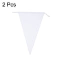 thumbnail image 3 of Unique Bargains 2 Pcs 50 Feet White Pennant Banner Flags String Triangle Hanging for Festive, Wedding, Birthday Party Decorations, 3 of 4