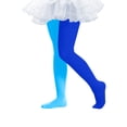 thumbnail image 1 of Cowsor Toddler Girls Dancing Tights Double Color in One Footed Velvet Leggings Stockings Pantyhose, 1 of 7