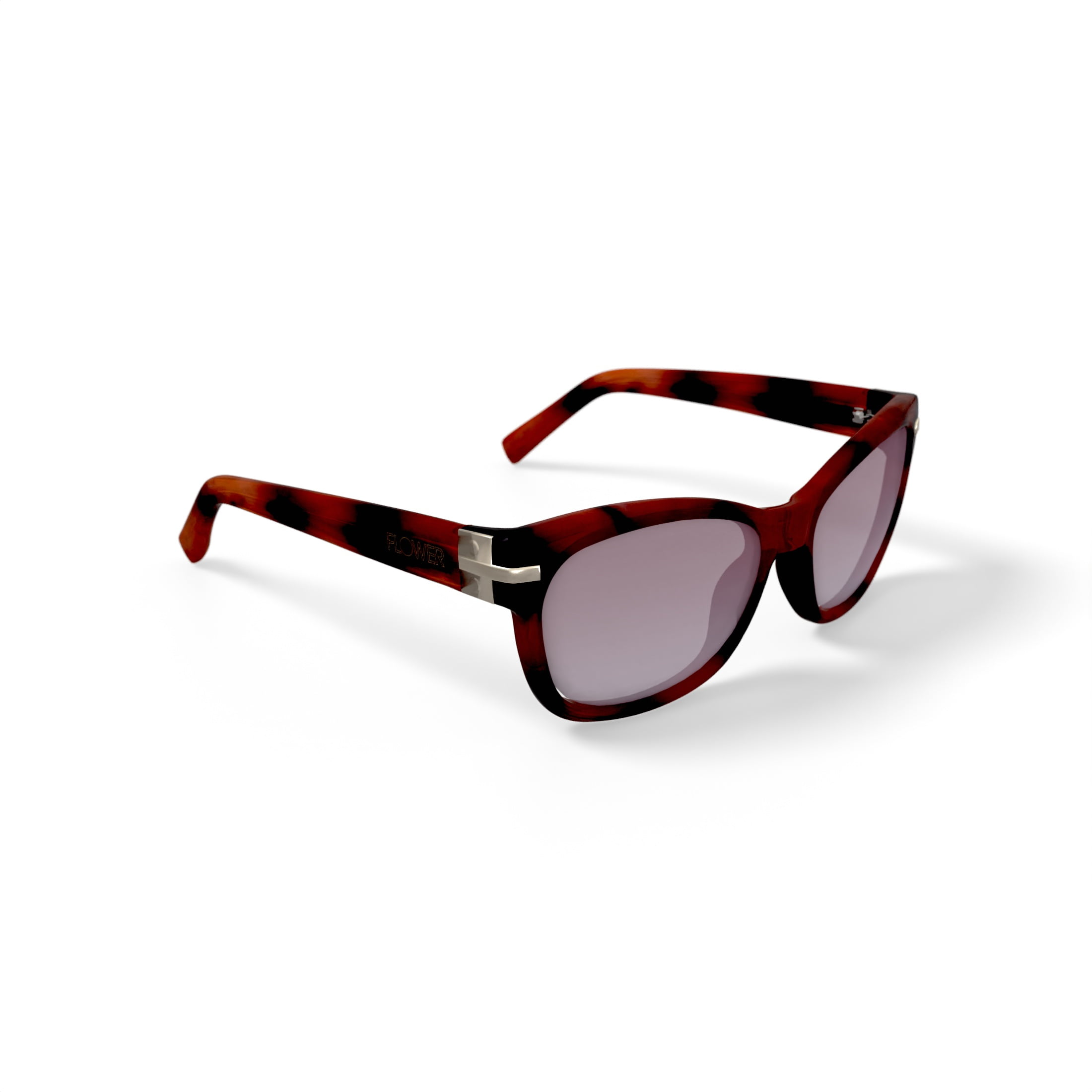 FLOWER Women's Fashion Rx'able Sunglasses FLR1002 Holly Tortoise 56-18-135 with Case
