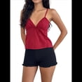 thumbnail image 1 of Camisola Sin Mangas con Tirantes Finos para Mujer, Top de Verano para Salir Rojo M, 1 of 9
