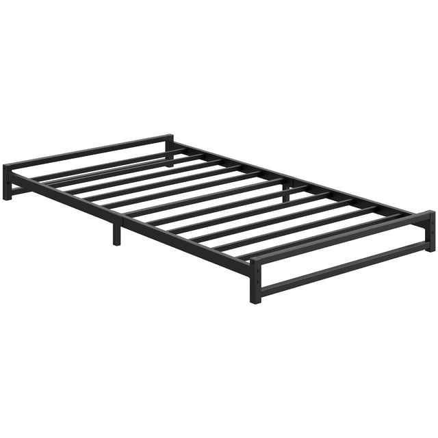Yiwa Metal Platform Bed Frame, 6 Inch Twin/Queen Size, Steel Slat Support, Mattress Foundation, No Box Spring Required, Quiet Design