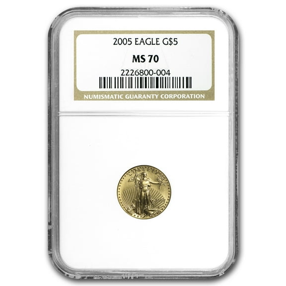 2005 1/10 oz American Gold Eagle MS-70 NGC