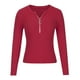thumbnail image 4 of Pntutb Moda Mujer Otoño e Invierno Casual Cremallera Cuello Redondo Manga Larga Color Sólido Suéter tops Blusa Pntutb Pntutb-3419, 4 of 8