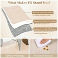 thumbnail image 5 of Hasoo 8' x 10' Area Rug for Living Room Washable Scalloped Non Shedding Neutral Indoor Decor Bordered Carpet, Taupe, 5 of 5
