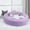 🔥 Purple_Hot#3257, variant on Round Dog Bed | Plush Kennel Mattress with Raised Pillow Edge | Soft Warm Thick Mat for Small Pets Cats Miniature Breeds | Non-Slip Bottom | Removable Washable | 14x14 Inch | Grey Pink Options