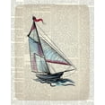 thumbnail image 2 of Kimberly, Allen 20x24 Black Ornate Wood Framed with Double Matting Museum Art Print Titled - Newspaper Sailboat 3, 2 of 4