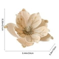 thumbnail image 3 of 9.4x8.26-Inch Powder Flocking Magnolia Christmas Flower, High-End Fabric Simulation Decoration in Beige, Green, Wine, White, and Yellow for Holiday Season Festive Displays, 3 of 6