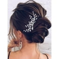 thumbnail image 6 of Bride Wedding Hair Comb Crystal Hair Piece Silver Rhinestone Headpiece Bridal Hair Accessories for Women, 6 of 6