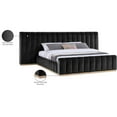 thumbnail image 2 of Meridian Furniture Amara Black Velvet King Bed with Added Panels, 2 of 10