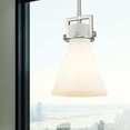 thumbnail image 4 of Innovations Lighting  Newton Cone - 1 Light 8" Stem Hung Pendant Satin Nickel/Plated Smoke, 4 of 4