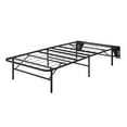 thumbnail image 2 of Black Metal Twin Bed Frame: Foldable, High Profile (14") Platform Bed, Easy Assembly, Bedroom Use, Black, 1000lb Capacity, Toolless Design, 2 of 6