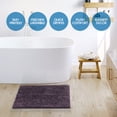 thumbnail image 2 of Nestl Bathroom Rugs, Machine Washable Bath Mats For bathroom Floor Rugs, Nonslip Backing Rubber Bath Rug, Purple, 2 of 6