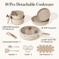 thumbnail image 3 of Juego de Cocina CAROTE 18 Piezas Cerámica Antiadherente con Mangos Desmontables, 3 of 7