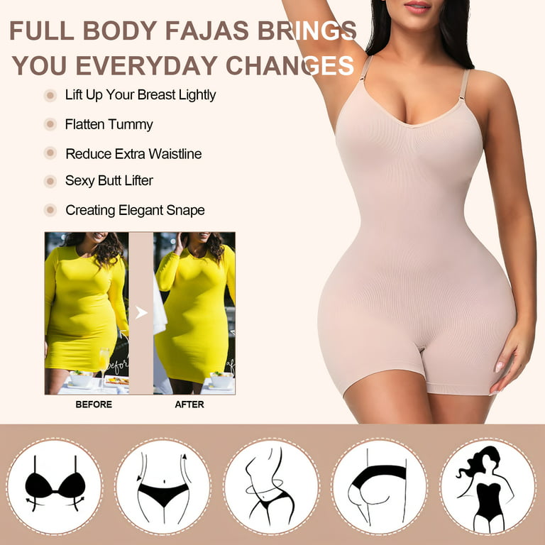 Cutestreet Womens Slimming Shapewear Tummy Control Full Bust Body Shaper  Tummy Control Shapewear Elasticity Slimmer