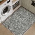 thumbnail image 7 of BERTHMEER 2'x3' Small Vintage Floral Area Rugs for Entryway Doorway Indoor Doormats Bathroom Machine Washable Non-slip,Gray, 7 of 7
