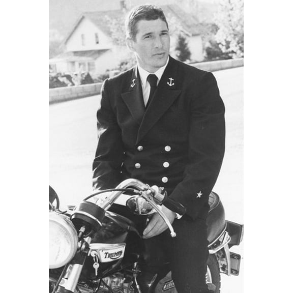 Richard Gere 24x36 Poster on motorcycle An Officer and A Gentleman
