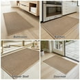 thumbnail image 4 of SIXHOME Bathroom Rugs Non Slip Bath Mat Super Absorbent Woven Braided Bathmat Thin Soft Quick Dry Bath Rugs with Rubber Backing Machine Washable Farmhouse Bathroom Mats Fits Under Door 24"x47" Beige, 4 of 8