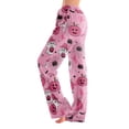 thumbnail image 2 of OIOLOYJM Halloween Pajama Pants Women Pumpkin Ghost Print Wide-Leg Cute Sleep Comfy Pj Bottoms Holiday Stretchy Casual Elastic Waist Sweat Pants Pink 2XL, 2 of 2