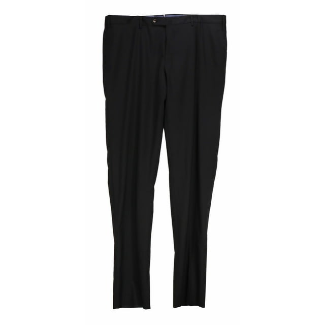 PT01 Men's Black Slim Fit Wool Dress Pants - 54