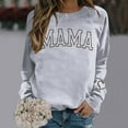 thumbnail image 2 of Ediodpoh Women's Letter Printed Round Neck Street Style Long Sleeve Pullover Sweatshirts for Women for Casual Wear Light Gray S, 2 of 5