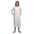 thumbnail image 4 of Moomaya Nightwear For Women Printed 3/4th Sleeve Cotton Knee Length Sleepwear, 4 of 6
