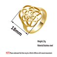 thumbnail image 5 of Seed of Life Stainless Steel Ring Flower Shape Leaf Lotus Party Accessories, 5 of 5