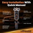 thumbnail image 2 of maXpeedingrods Coilover for BMW 3 Series E90/E92 2006-2011 AWD, 24 Levels Damper Adjustable Coilovers Suspension Kit, Height Adjustable Shock Absorber Struts Lowering Kit, T7 Upgrade Racing Series, 2 of 7