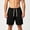 Black, variant on Mens Athleisure Shorts Waffle Weave Casual Drawstring Shorts Elastic Waist Summer Sports Shorts